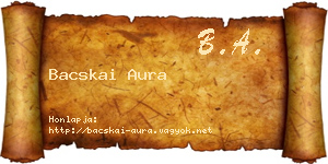 Bacskai Aura névjegykártya